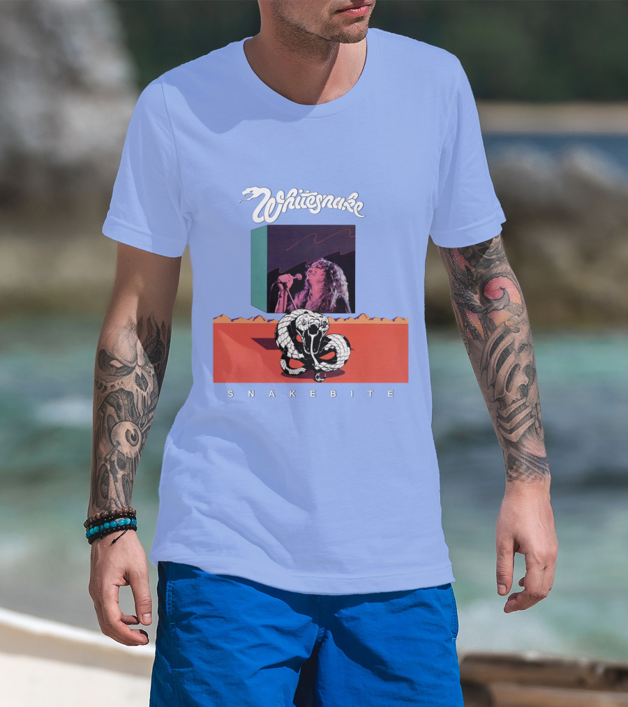 Whitesnake Snakebite Vintage Album Art With Snake And Singer T-Shirt