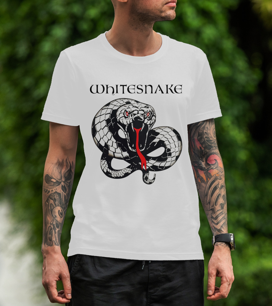 Whitesnake Logo Coiled Snake T-Shirt