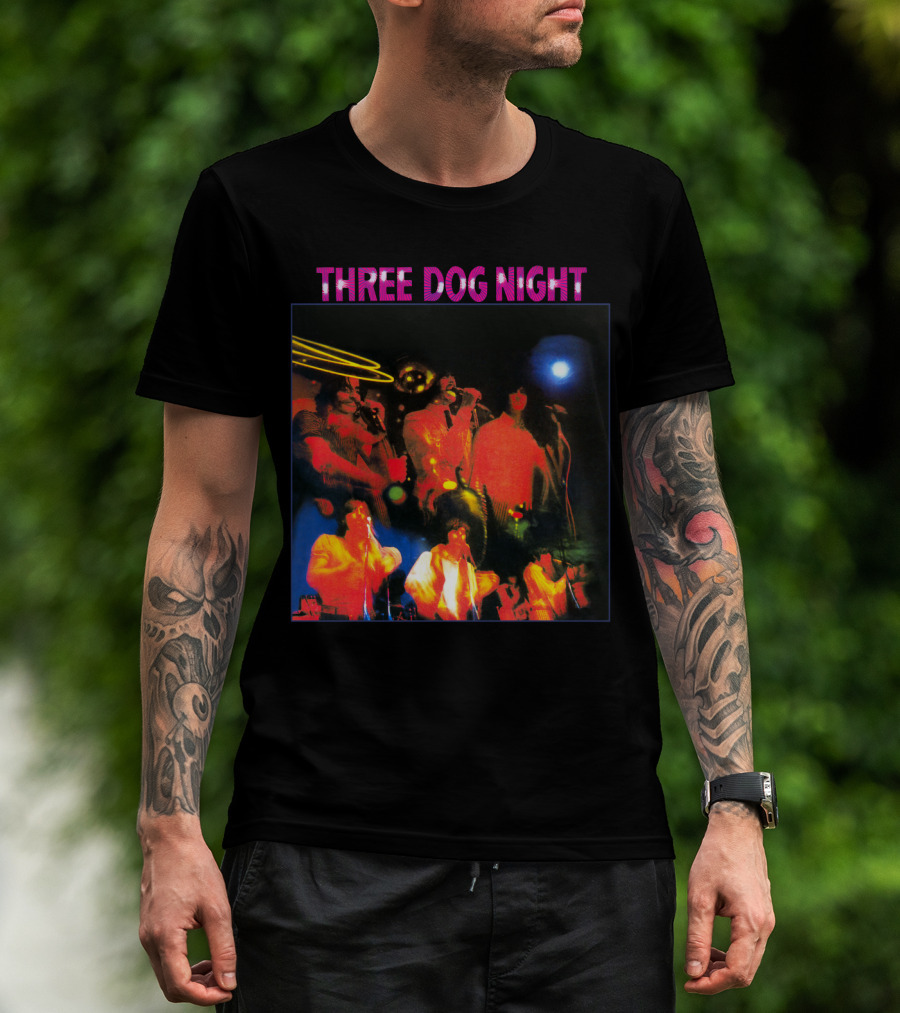 Three Dog Night Band Psychedelic Concert T-Shirt