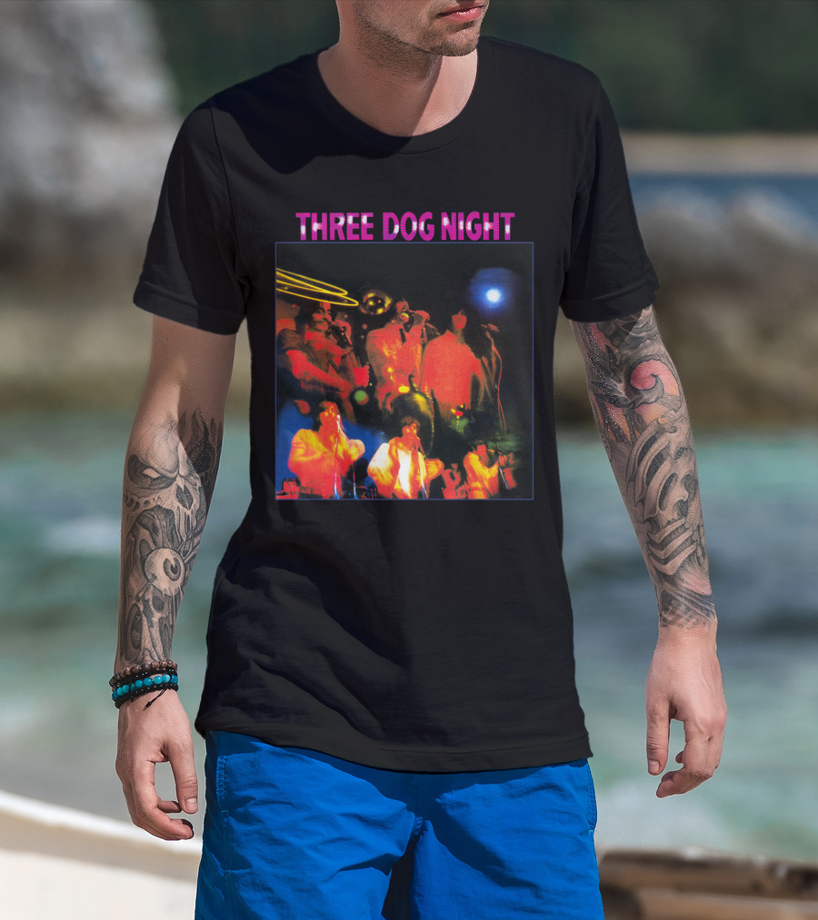 Three Dog Night Band Psychedelic Concert T-Shirt
