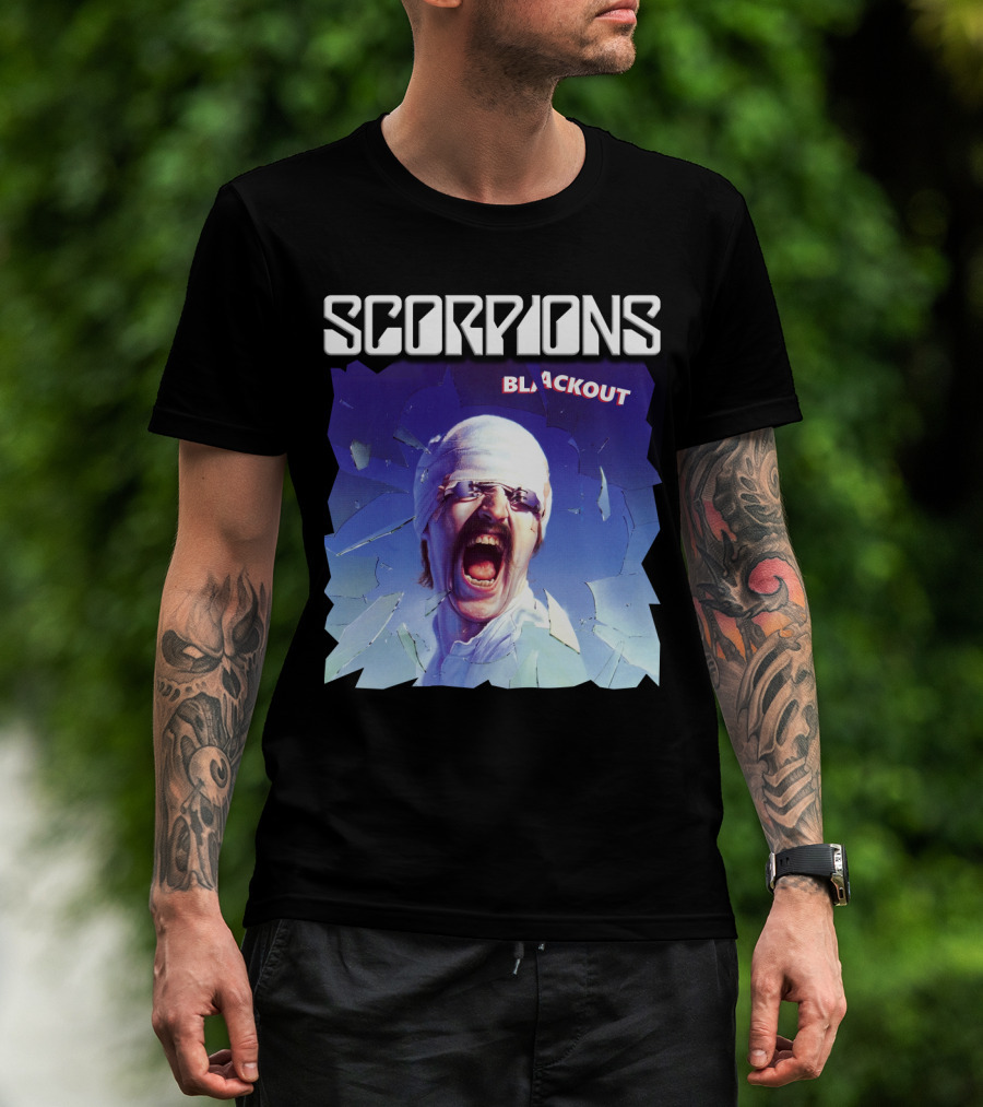 Scorpions Blackout Album Cover Art Legendary Rock Band T-Shirt
