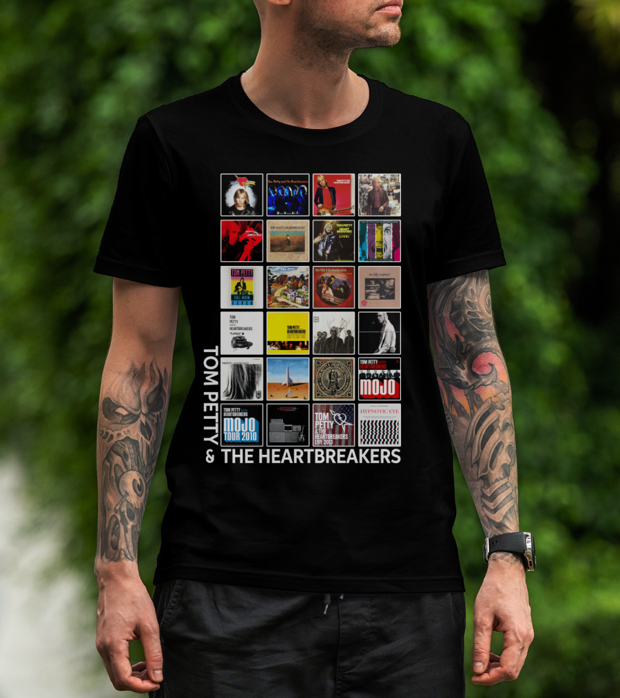 Tom Petty And The Heartbreakers Album Cover Collage T-Shirt