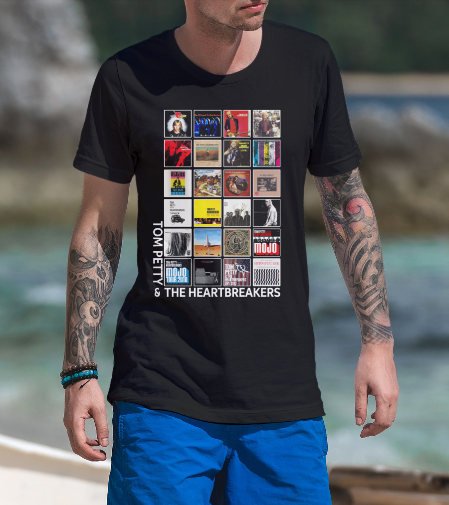 Tom Petty And The Heartbreakers Album Cover Collage T-Shirt
