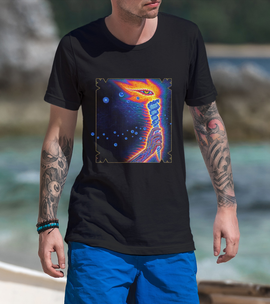 Psychedelic Cosmic Vision With Vibrant Colors T-Shirt