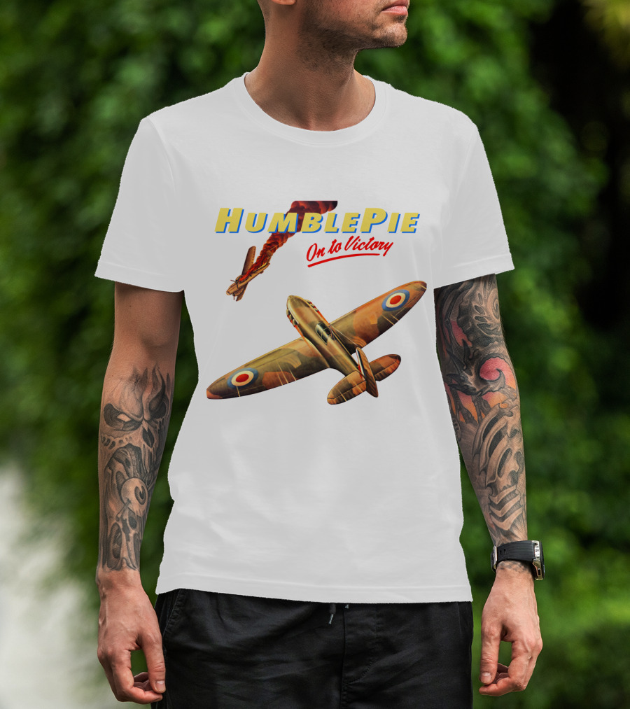 Humble Pie On To Victory Airplane Art Hbp-Ms T-Shirt