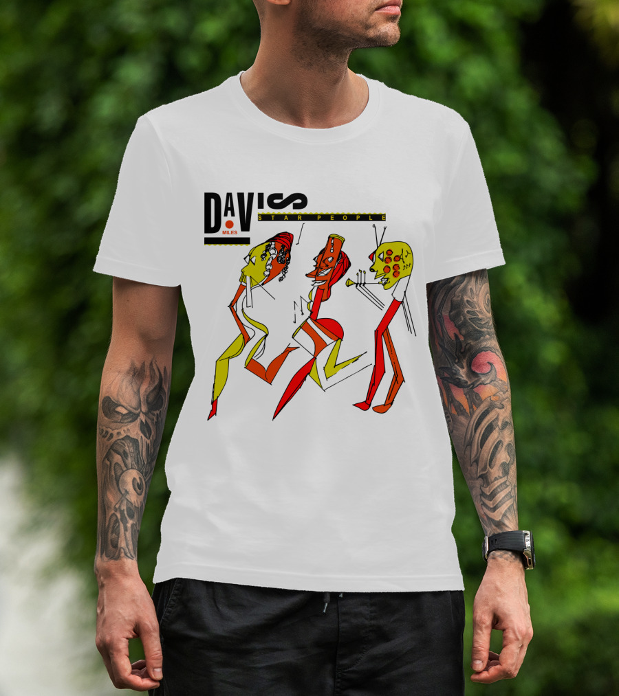 DA★VI⭐S Miles Star People Retro Styled Figures T-Shirt