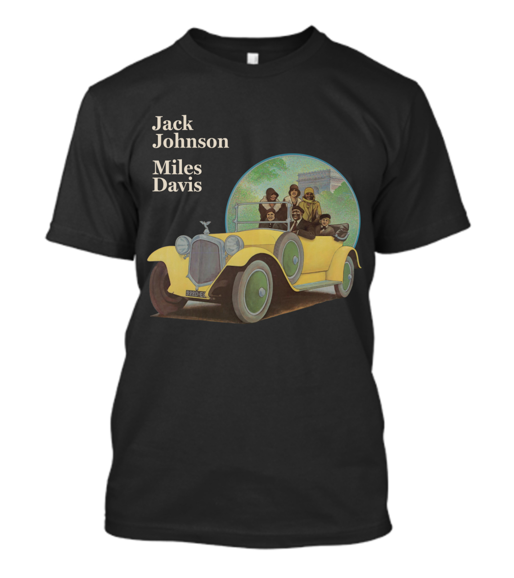 Jack Johnson Miles Davis Vintage Car Artwork T-Shirt