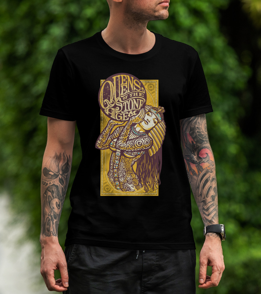Queens Of The Stone Age Egyptian Tattoo Art T-Shirt