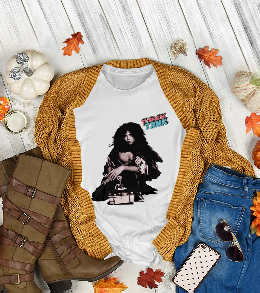 T. Rex Tanx Marc Bolan Glam Rock Iconic Pose T-Shirt