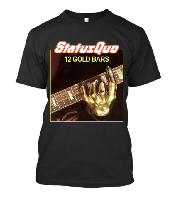 Status Quo 12 Gold Bars Album Cover T-Shirt