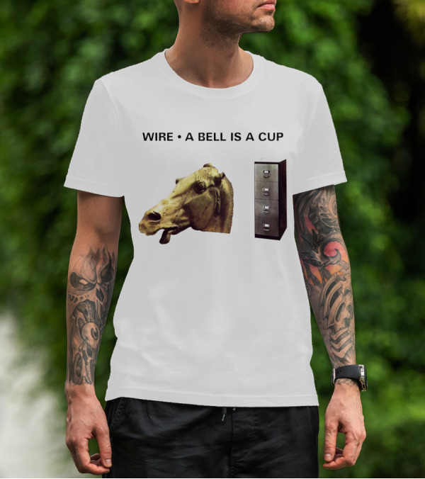 Wire A Bell Is A Cup Horse Head Sculpture Filing Cabinet T-Shirt