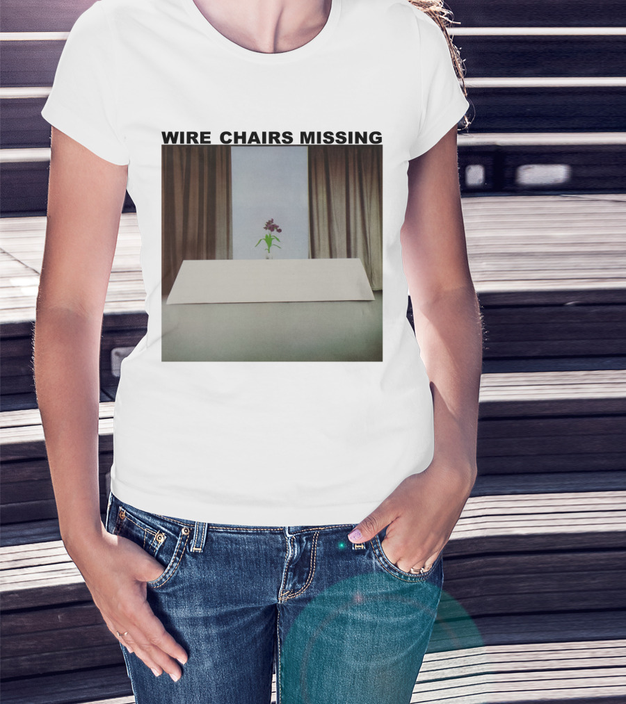 Wire Chairs Missing Orchid On Table Minimalist Room T-Shirt