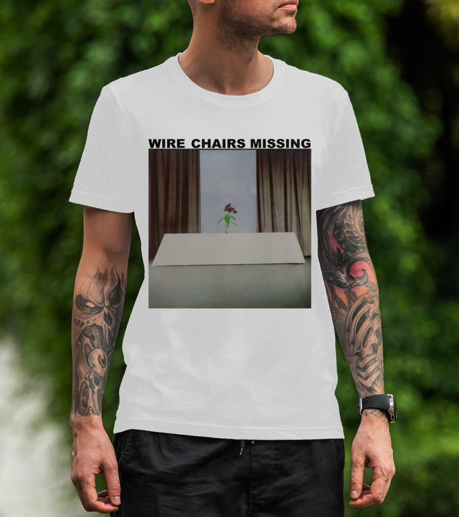 Wire Chairs Missing Orchid On Table Minimalist Room T-Shirt