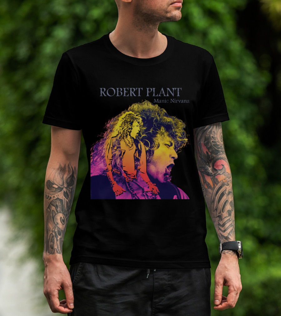 Robert Plant Manic Nirvana Retro Rock T-Shirt