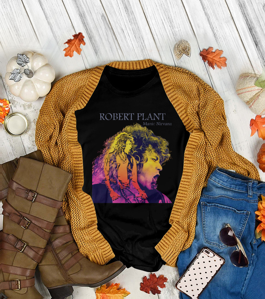 Robert Plant Manic Nirvana Retro Rock T-Shirt