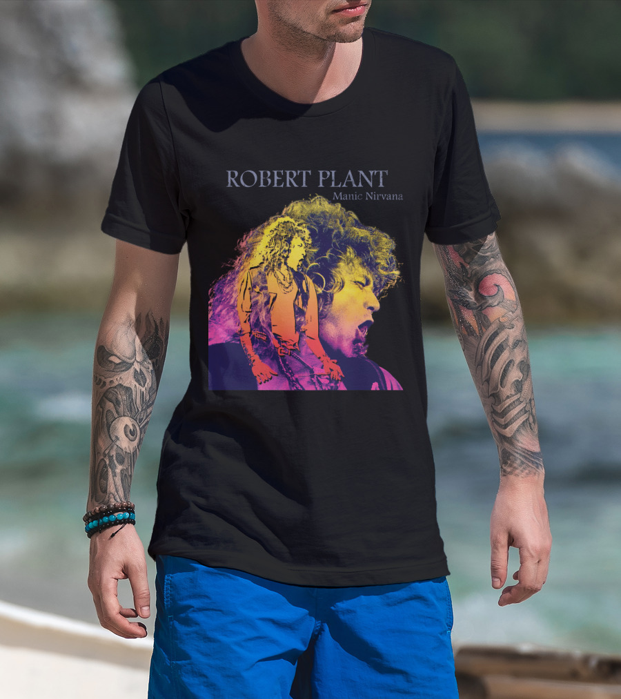 Robert Plant Manic Nirvana Retro Rock T-Shirt
