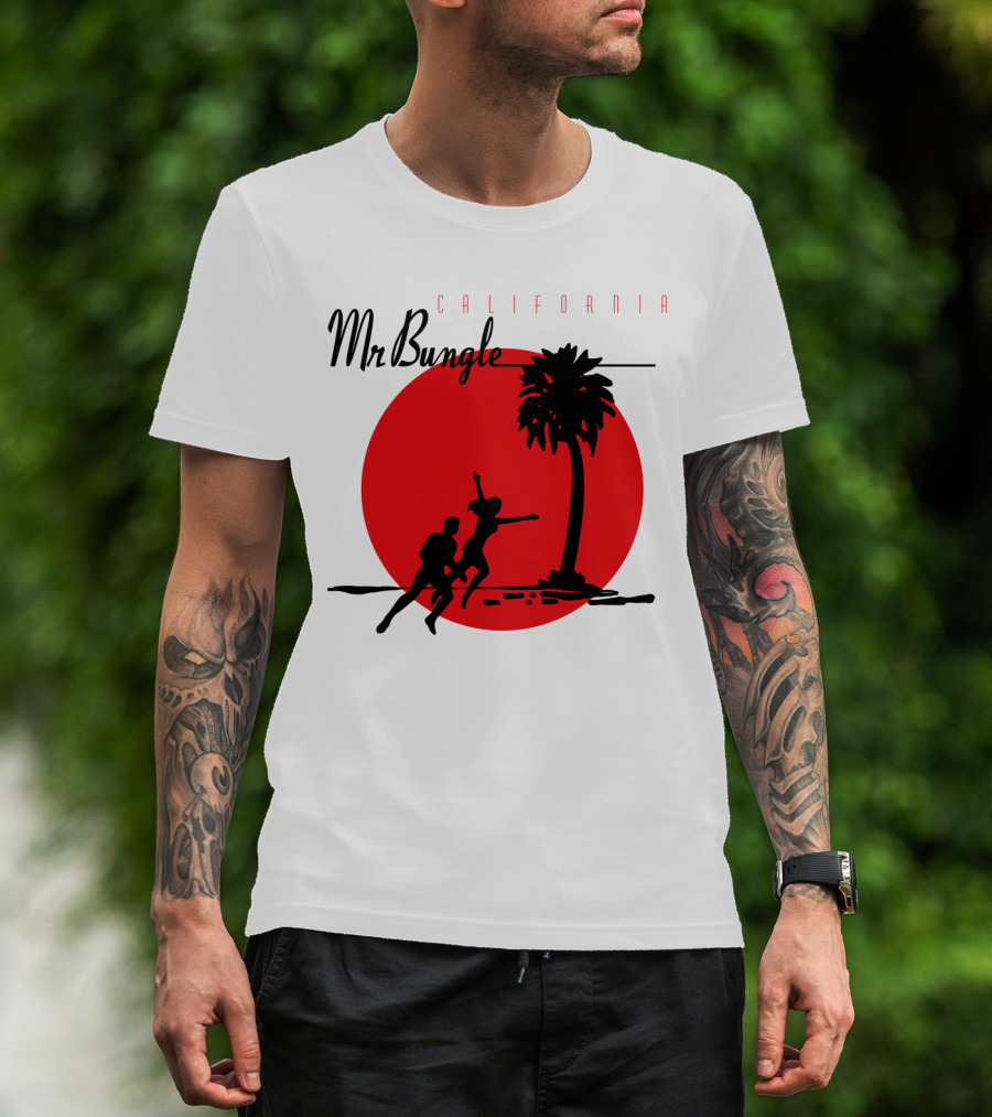 Mr Bungle California Palm Silhouette Red Sun T-Shirt