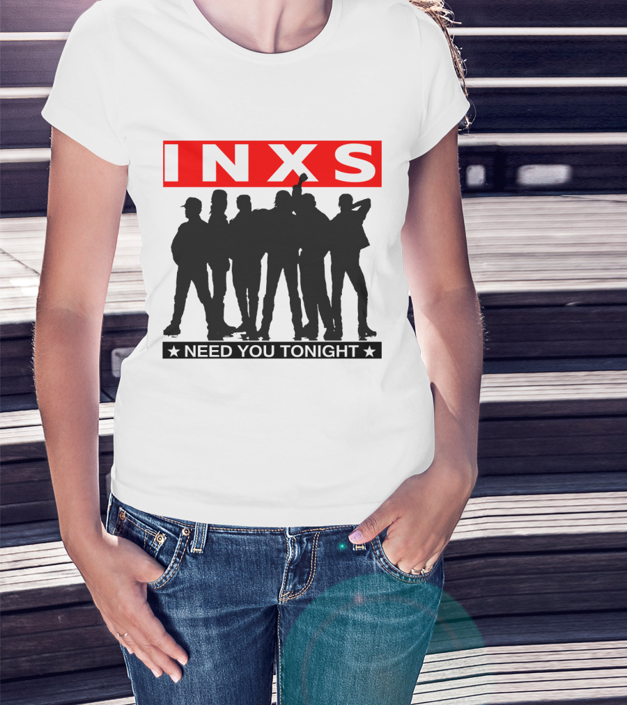 Inxs Need You Tonight Silhouette Band Members T-Shirt