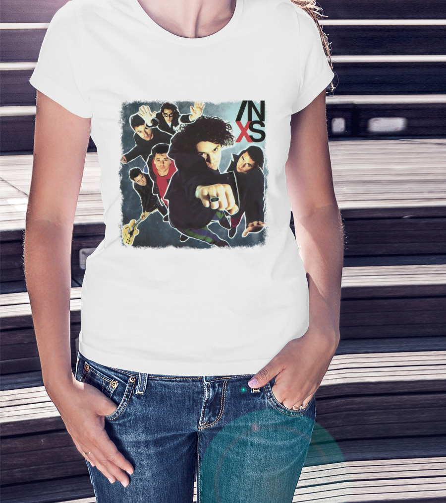 Inxs Band Members Action Collage Art T-Shirt