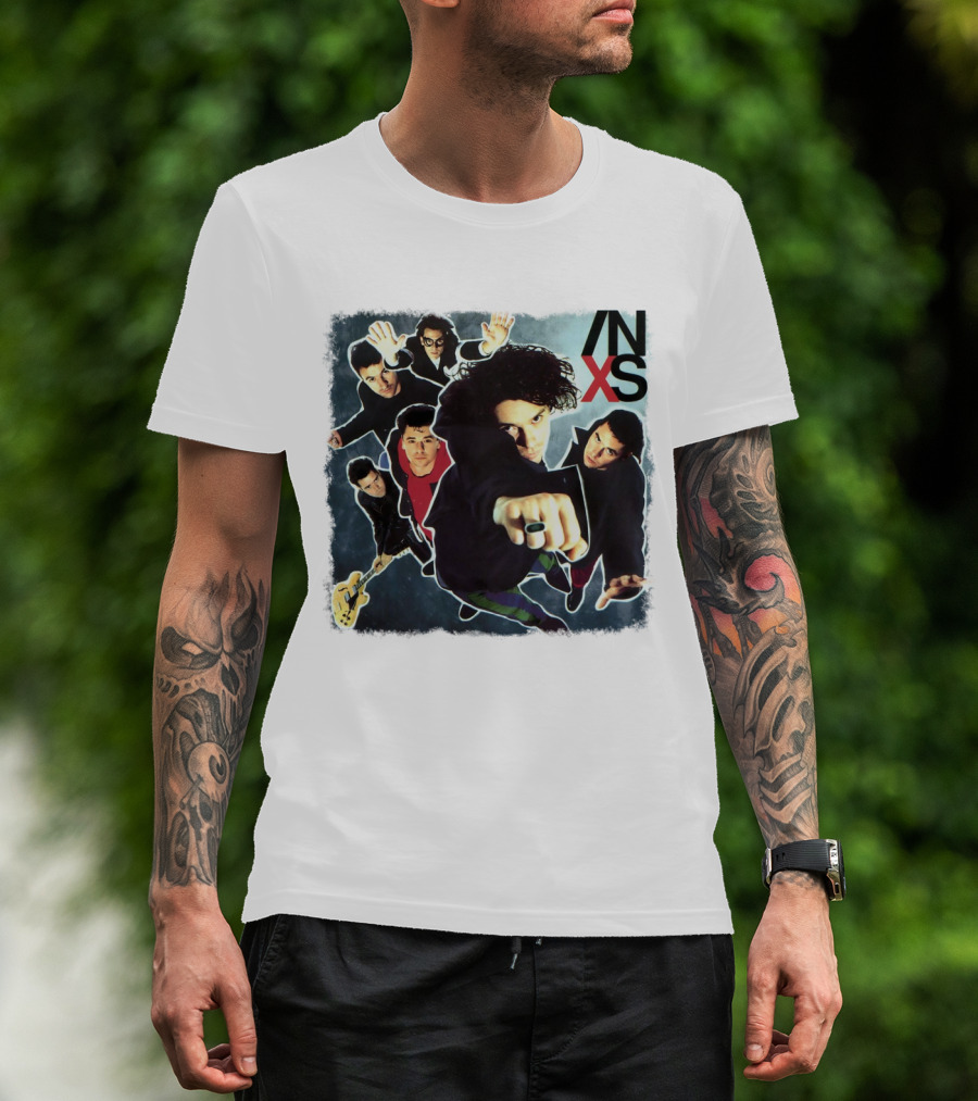 Inxs Band Members Action Collage Art T-Shirt