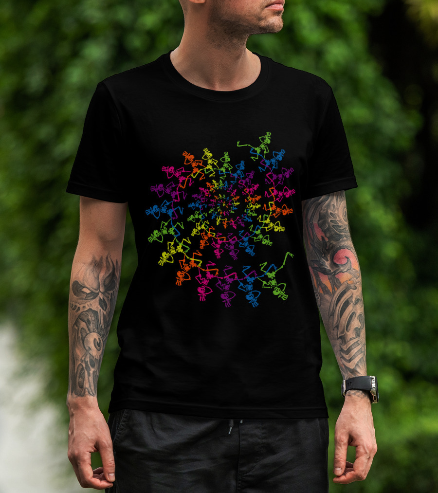 Grateful Dead Dancing Skeleton Spiral T-Shirt