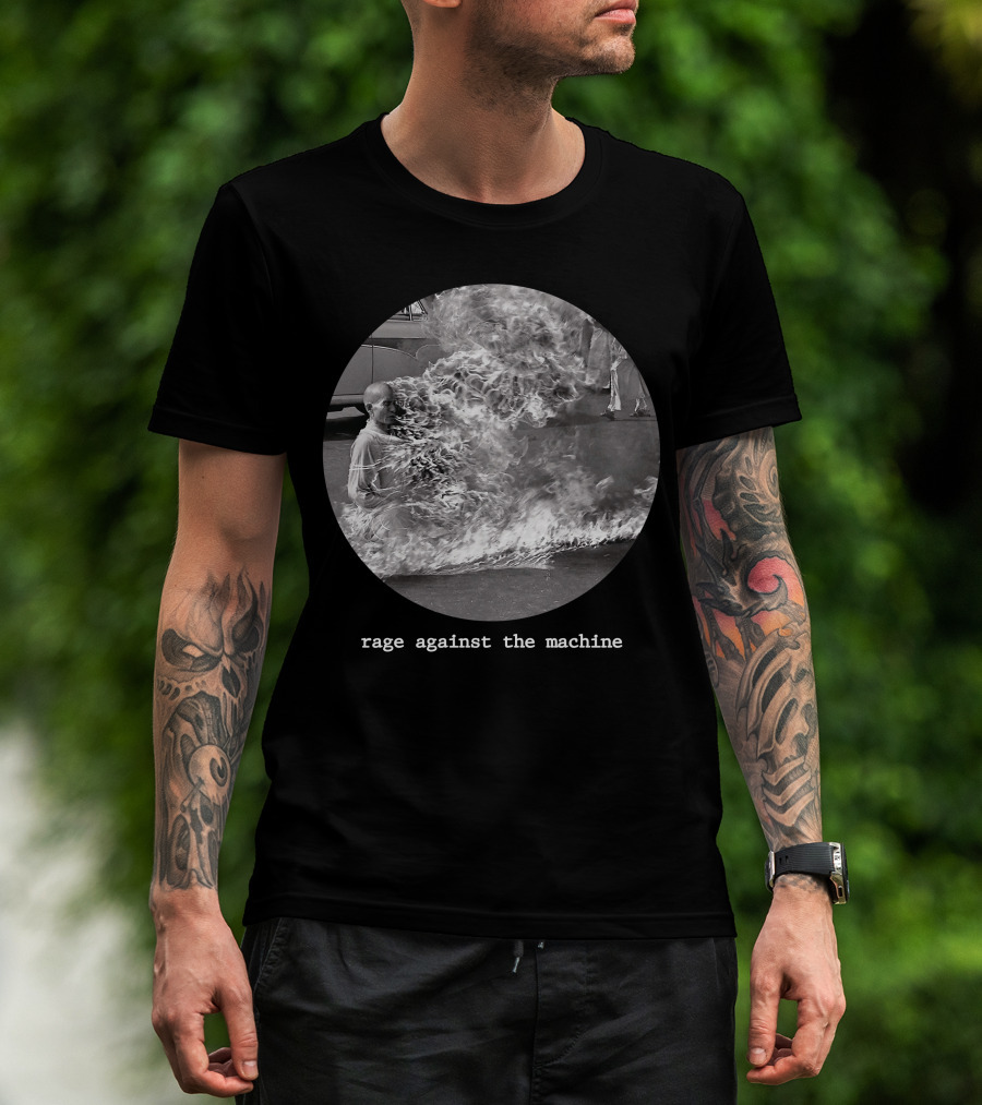 Rage Against The Machine Monk Protest Burning Self-Immolation T-Shirt
