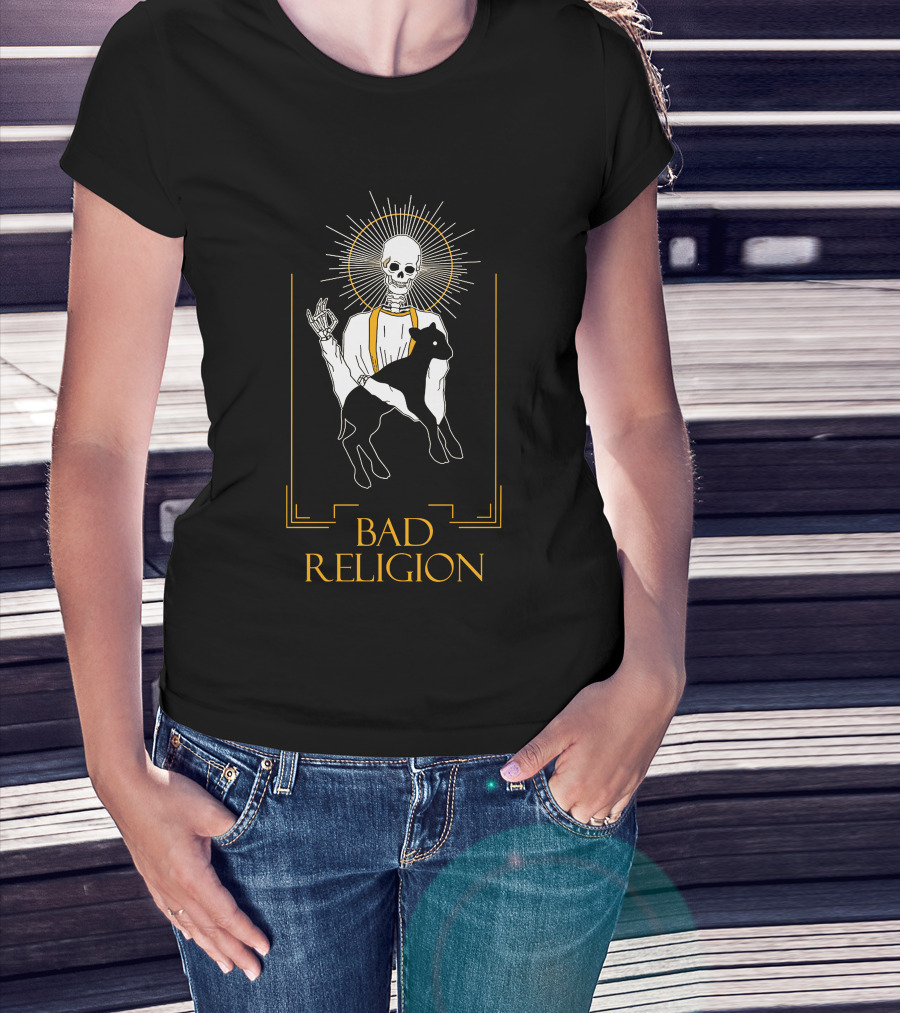 Bad Religion Skeleton With Halo And Lamb T-Shirt