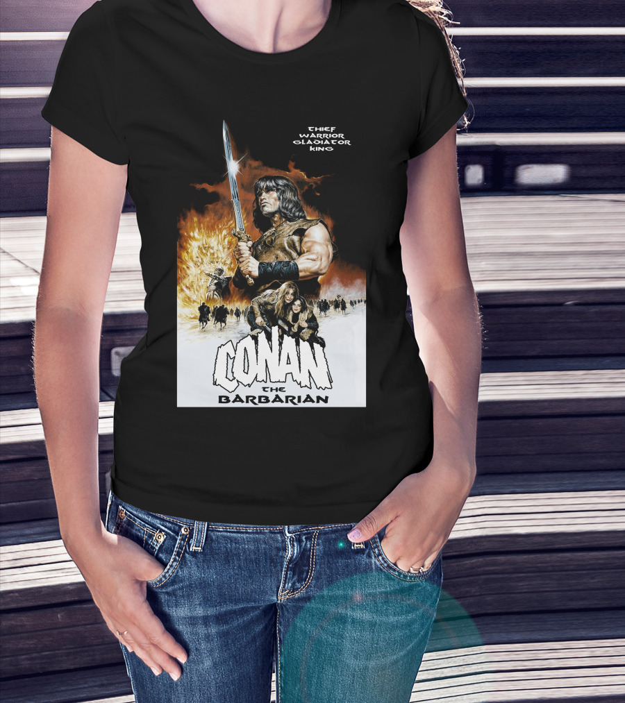 Conan The Barbarian Chief Warrior Gladiator King T-Shirt