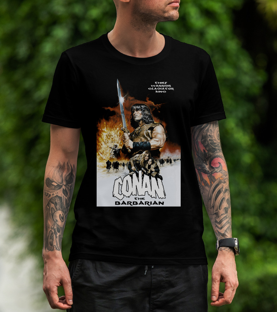 Conan The Barbarian Chief Warrior Gladiator King T-Shirt