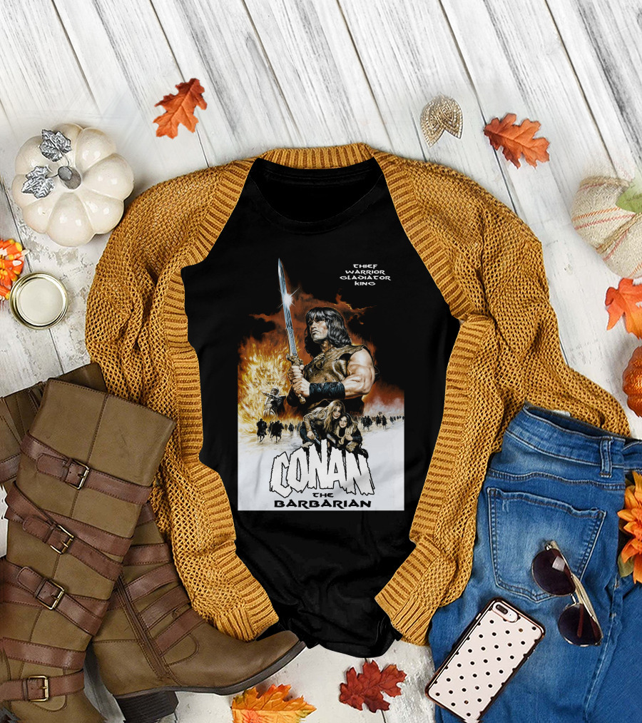 Conan The Barbarian Chief Warrior Gladiator King T-Shirt