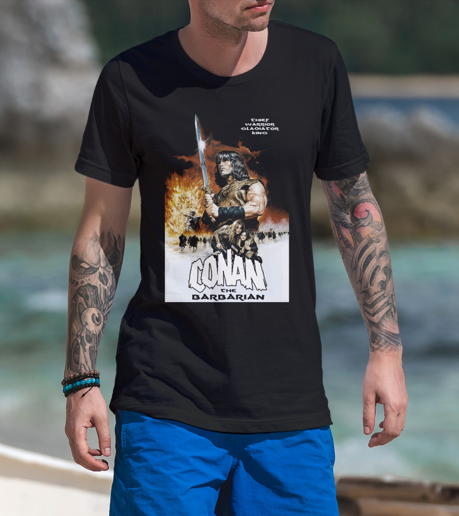 Conan The Barbarian Chief Warrior Gladiator King T-Shirt