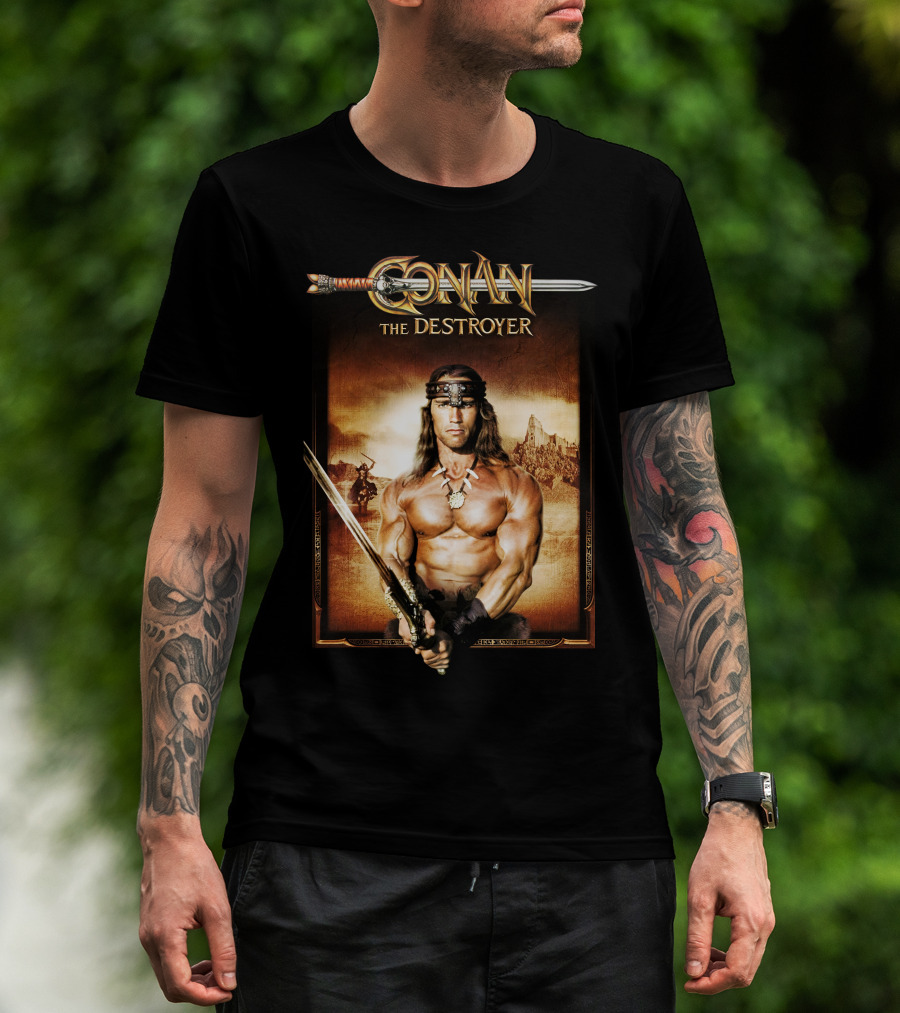 Conan The Destroyer Warrior Sword Barbarian Fantasy Adventure T-Shirt