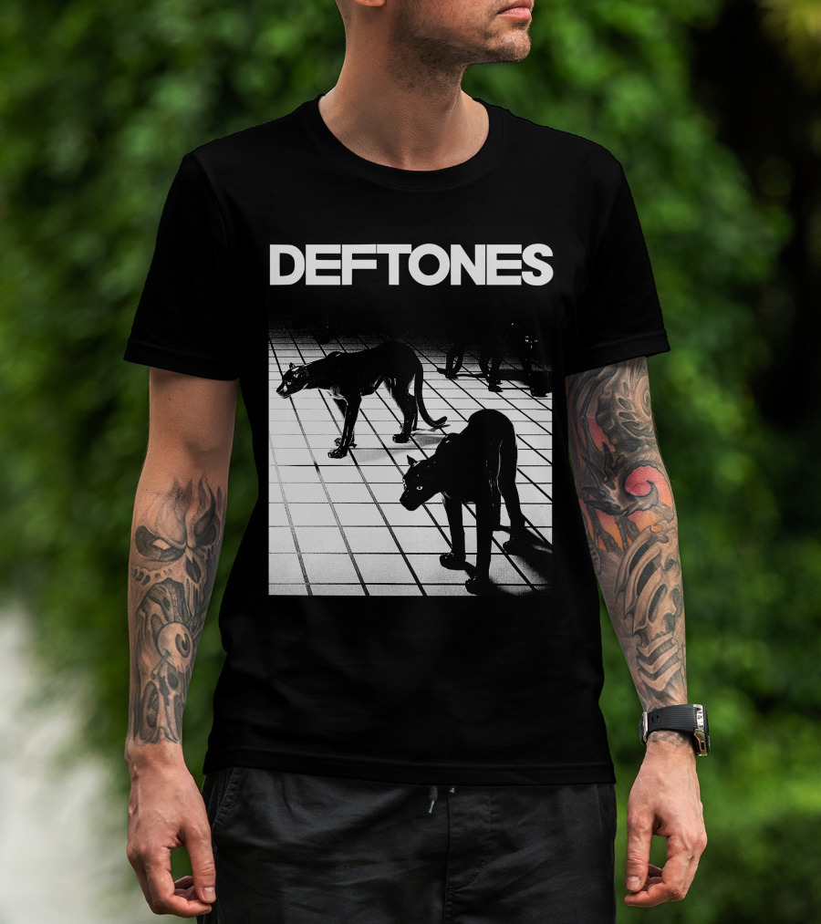 Deftones White Pony Album Cover With Black Panther T-Shirt