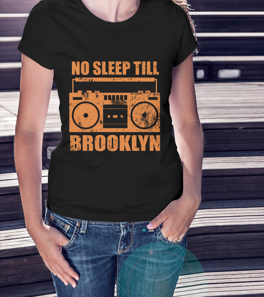 No Sleep Till Brooklyn Vintage Boombox T-Shirt