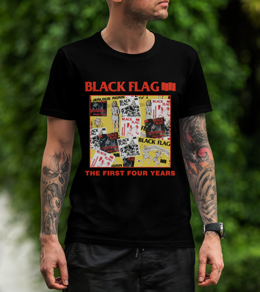 Black Flag The First Four Years Album Covers Collage T-Shirt