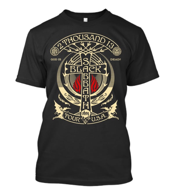 Black Sabbath 2 Thousand 13 Tour U.s.a. God Is Dead? T-Shirt
