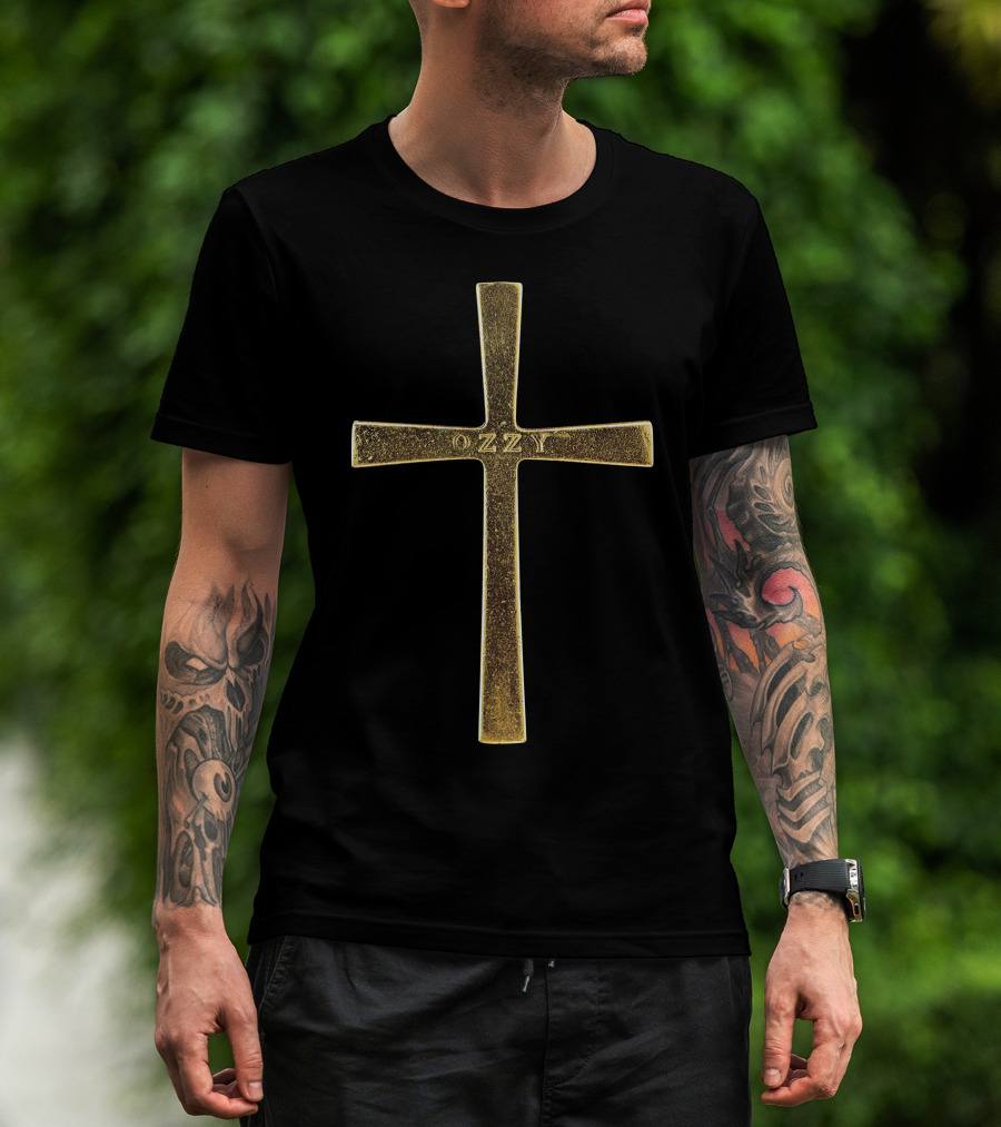 Ozzy Gold Cross T-Shirt