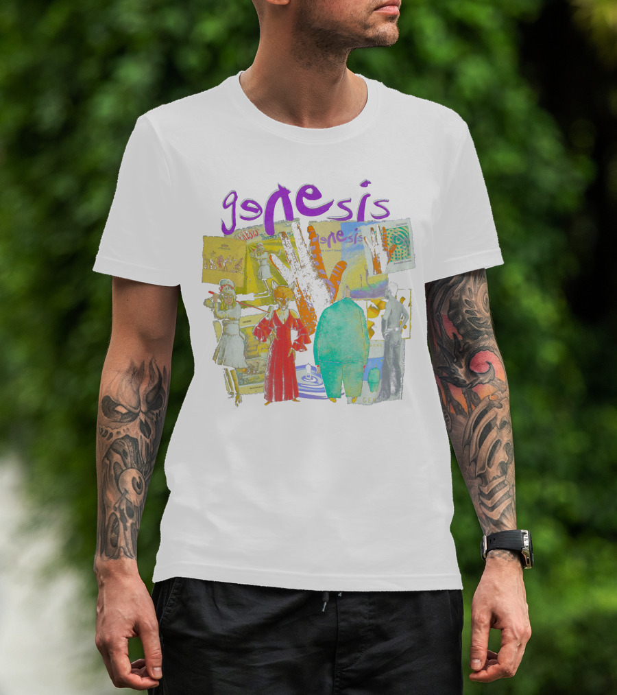Genesis Album Collage Art Characters And Colors T-Shirt