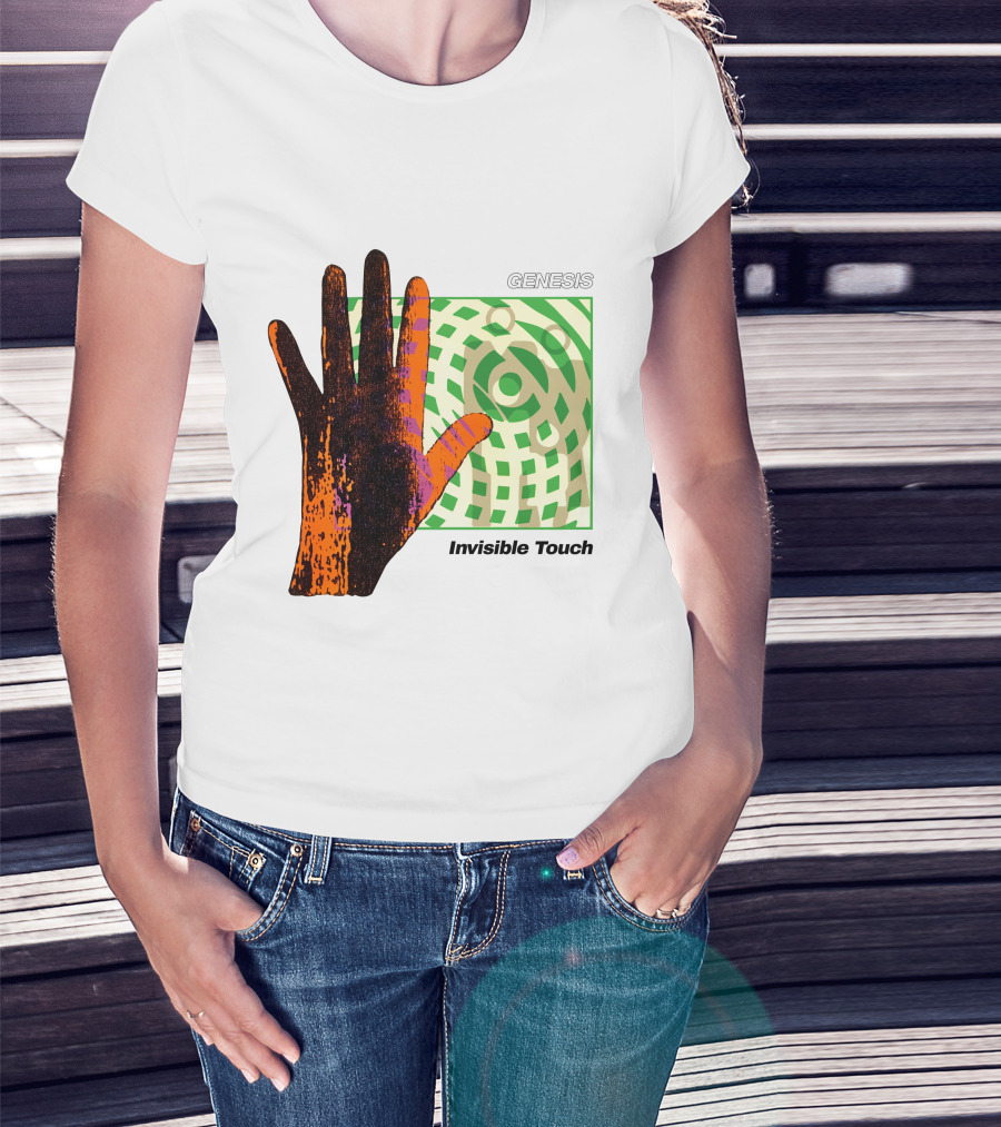 Genesis Invisible Touch Album Cover Hand Artwork T-Shirt