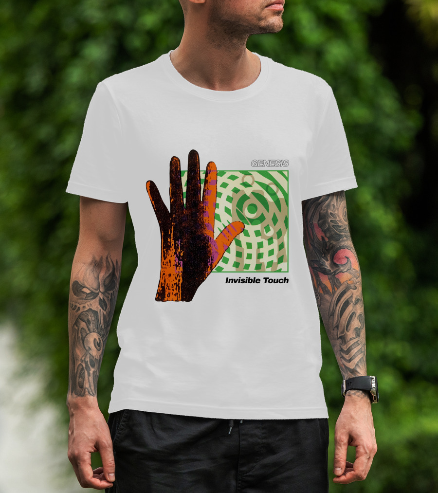 Genesis Invisible Touch Album Cover Hand Artwork T-Shirt