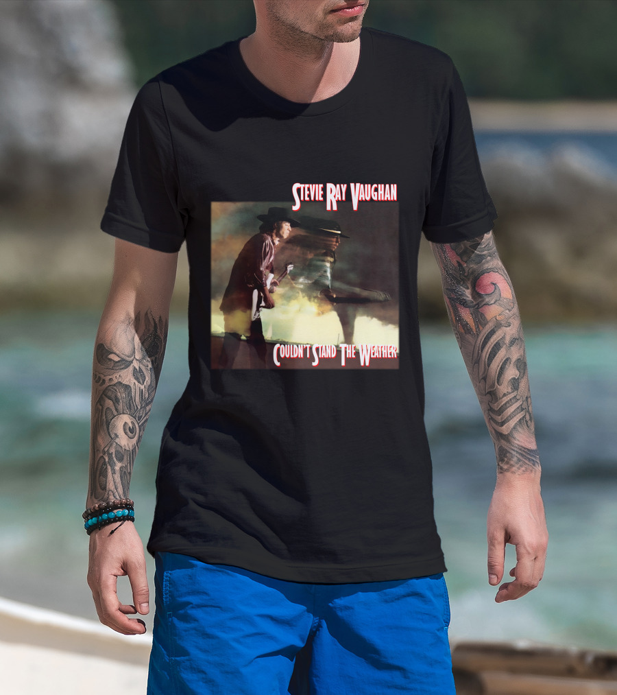 Stevie Ray Vaughan Couldn't Stand The Weather Album Art T-Shirt