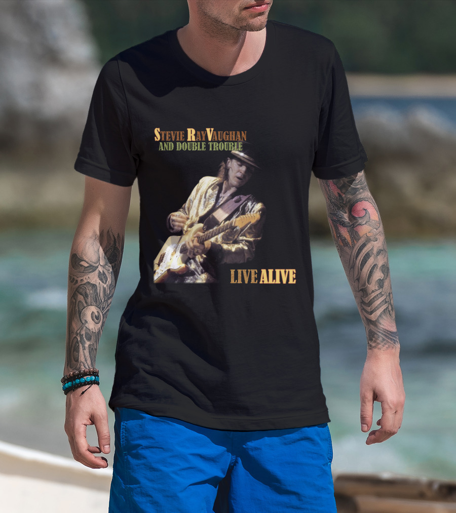 Stevie Ray Vaughan And Double Trouble Live Alive T-Shirt