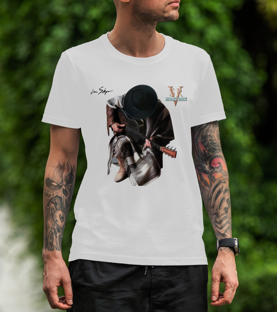 Stevie Ray Vaughan In Step Srv Texas Blues Guitarist T-Shirt