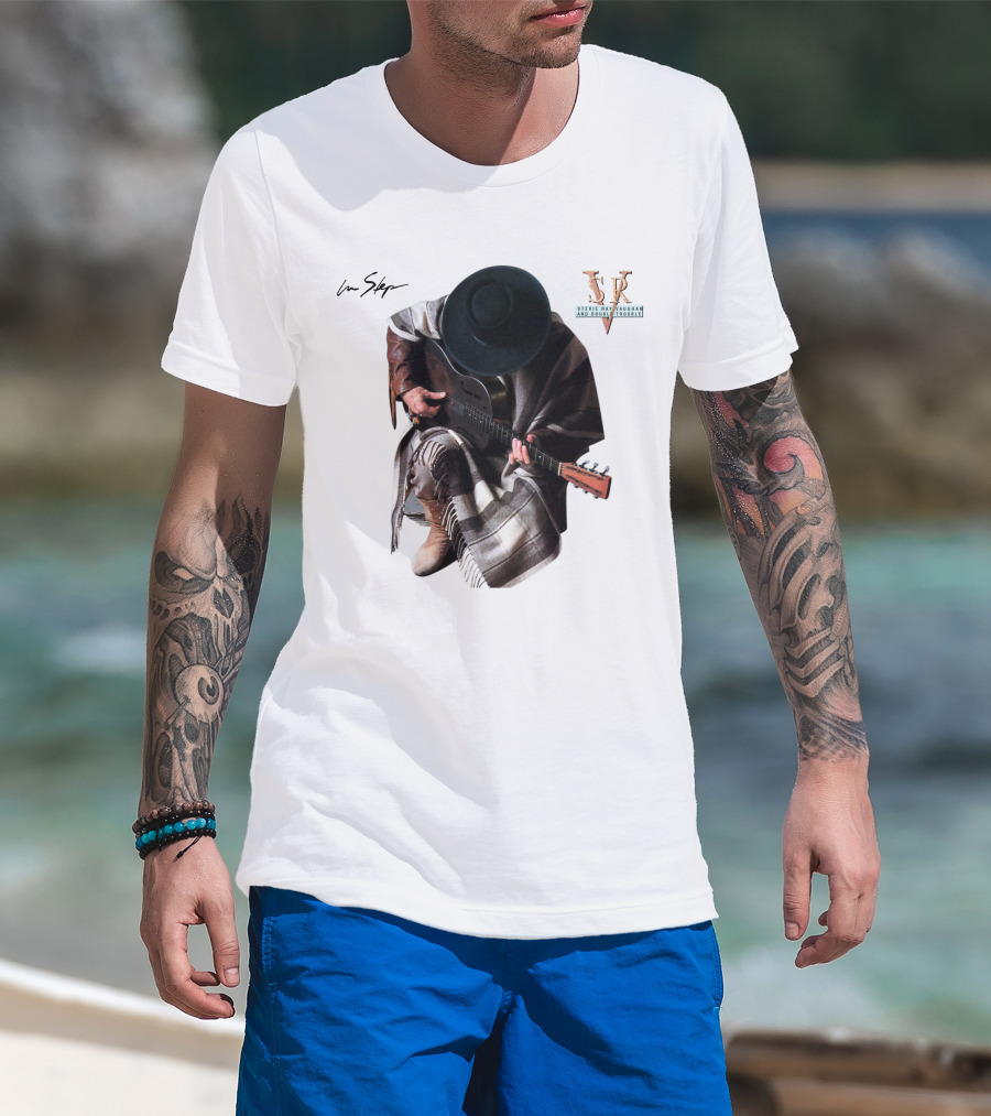 Stevie Ray Vaughan In Step Srv Texas Blues Guitarist T-Shirt