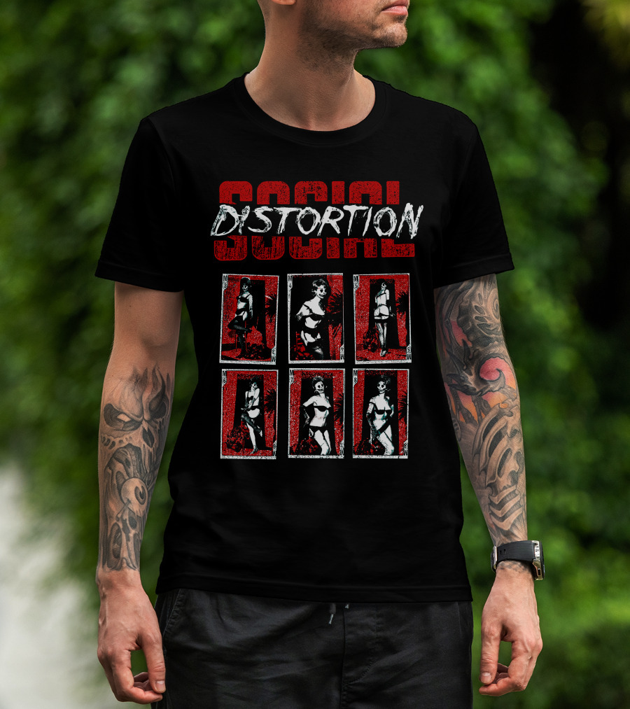 Social Distortion Pin-Up Card Art T-Shirt