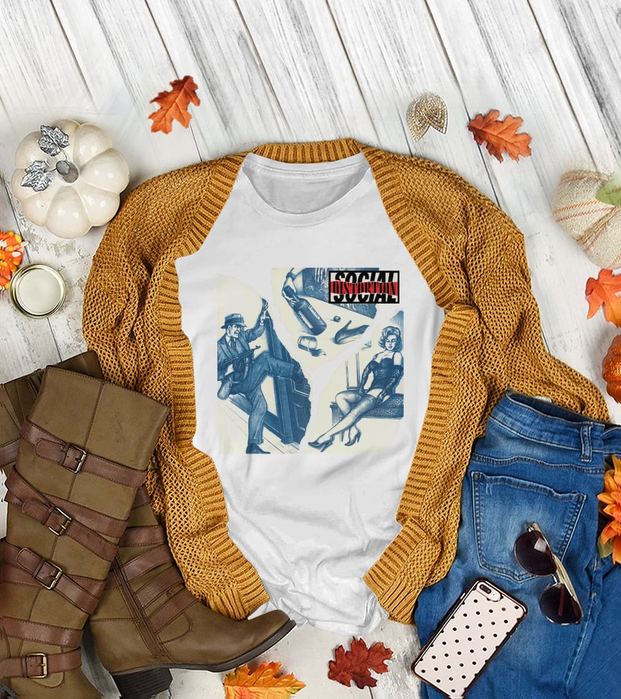 Social Distortion Retro Noir Collage With Gangster And Femme Fatale T-Shirt