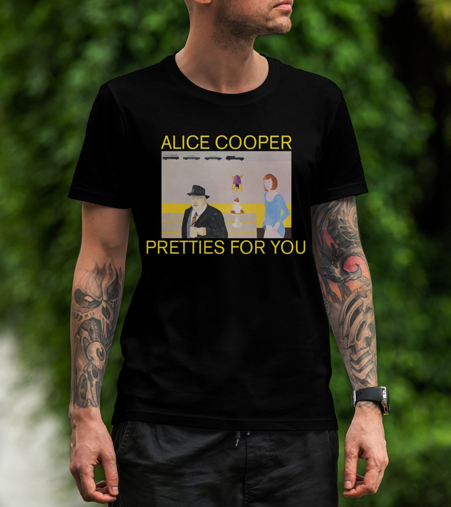Alice Cooper Pretties For You Retro Album Cover Art T-Shirt