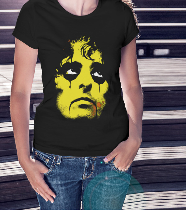 Alice Cooper Classic Rock Horror Face Artwork T-Shirt
