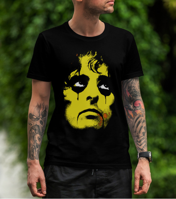 Alice Cooper Classic Rock Horror Face Artwork T-Shirt