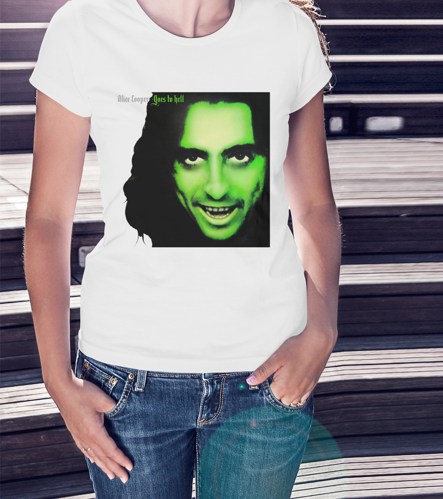 Alice Cooper Goes To Hell Iconic Green Face T-Shirt